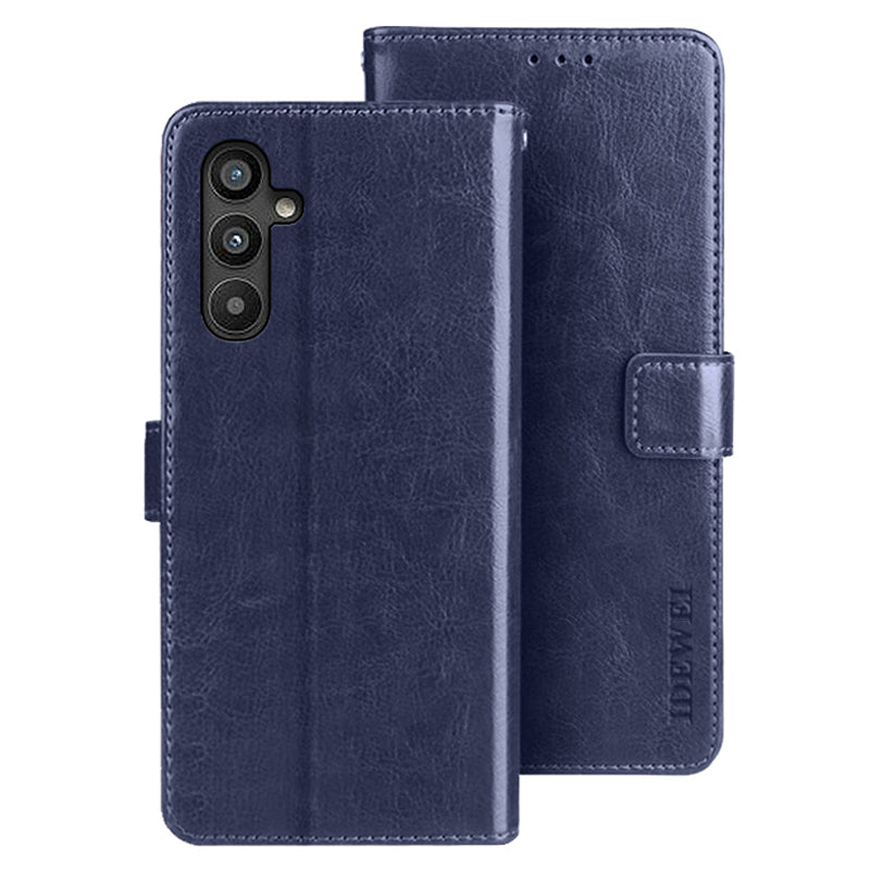 IDEWEI For Samsung Galaxy A34 5G PU Leather Flip Phone Cover Protective Case Stand Feature Crazy Horse Texture Wallet IDEWEI For Samsung Galaxy A34 5G PU Leather Flip Phone Cover Protective Case Stand Feature Crazy Horse Texture Wallet